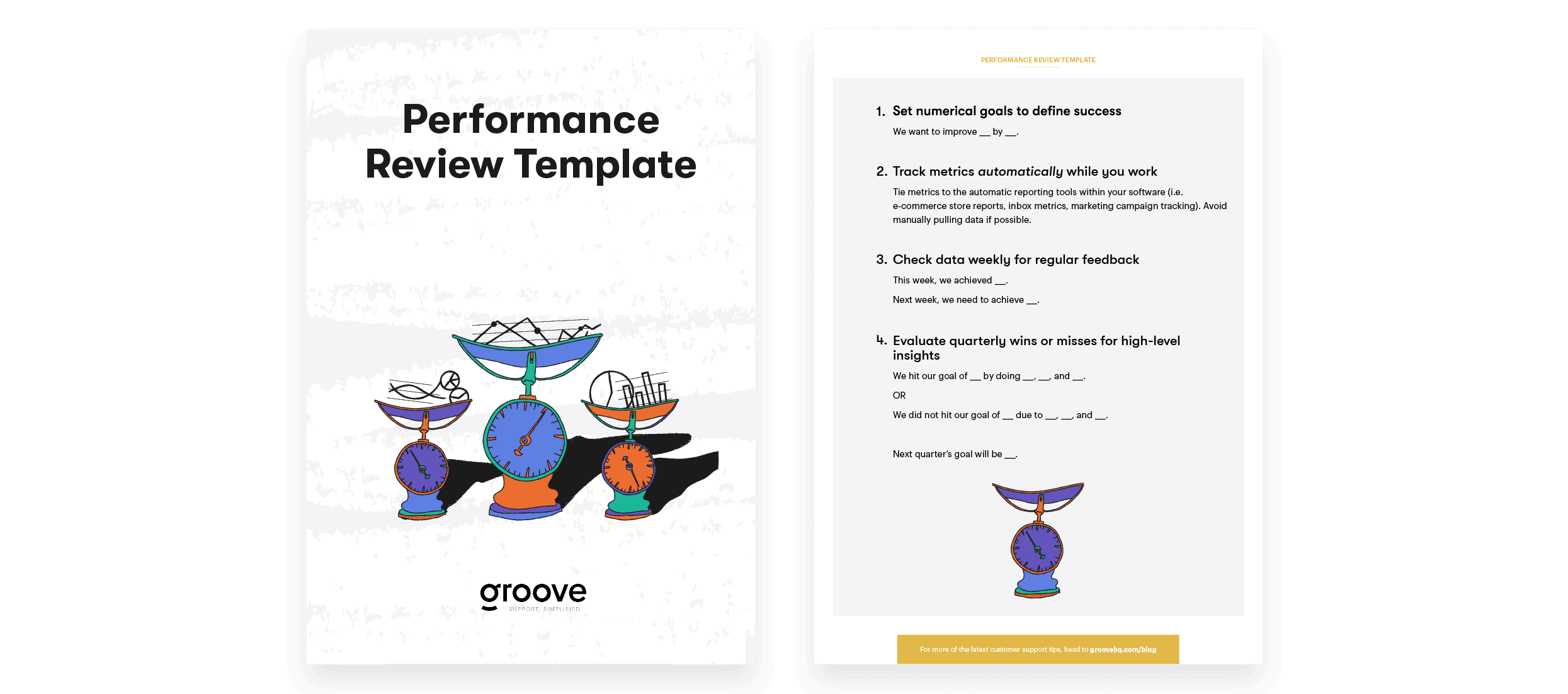 This performance review template won’t look like anything else you find on the internet. Because it’s not a worksheet for a one-time meeting. Rather, it’s a checklist to help you set tangible ongoing expectations for your entire company.