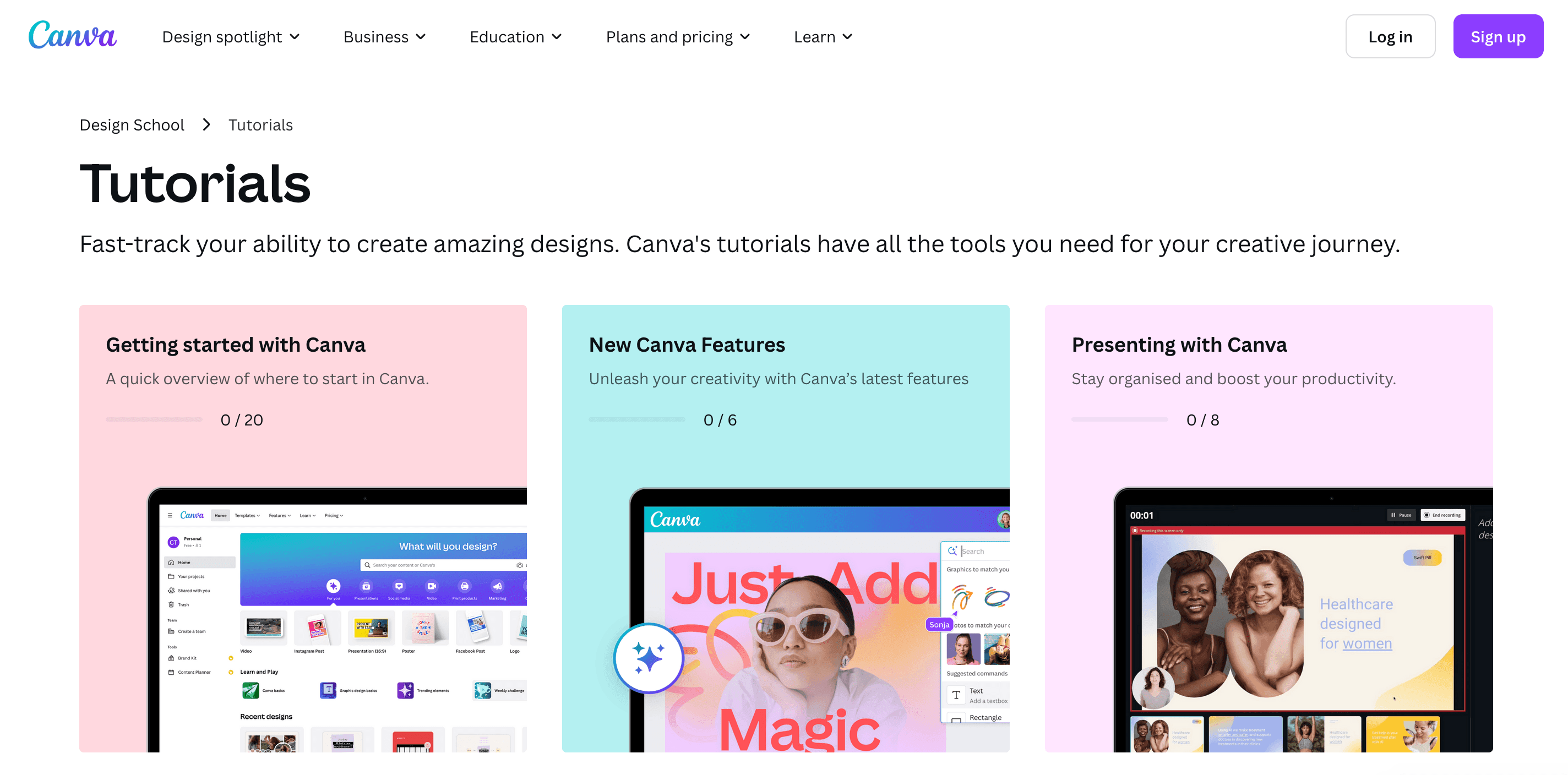 Video tutorials on the Canvas website are supportive resources that can be leveraged for growth.