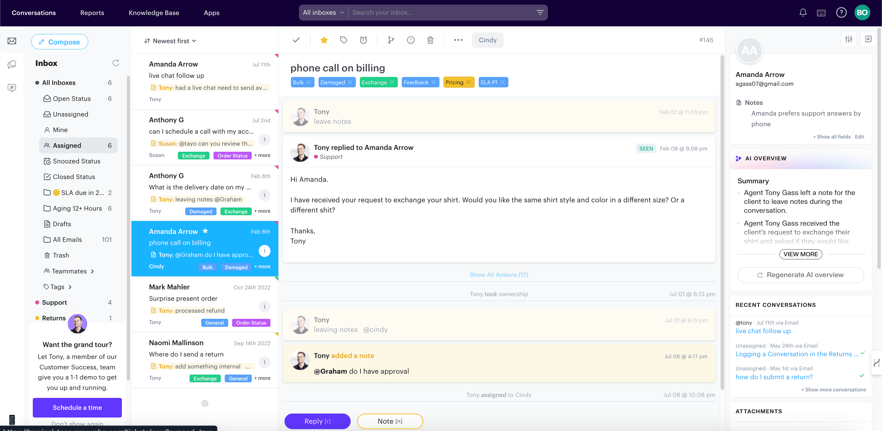 The Groove customer support helpdesk.