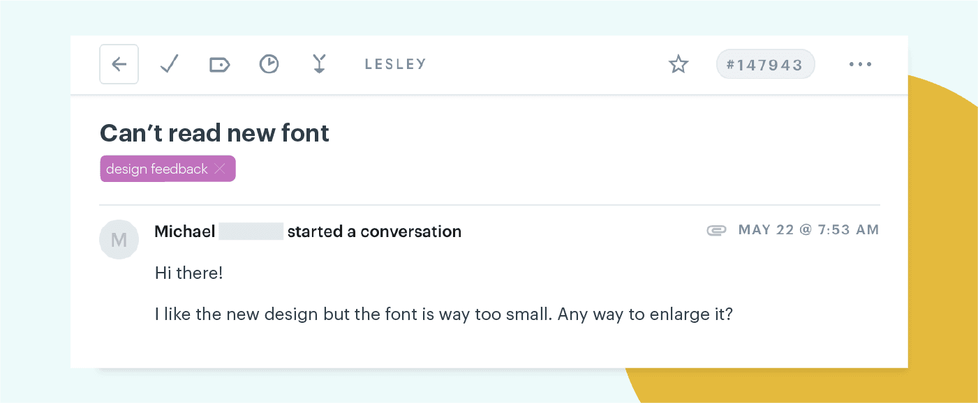 customer support email example