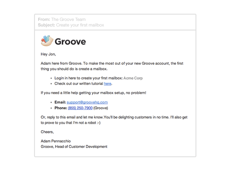 Setup your first mailbox