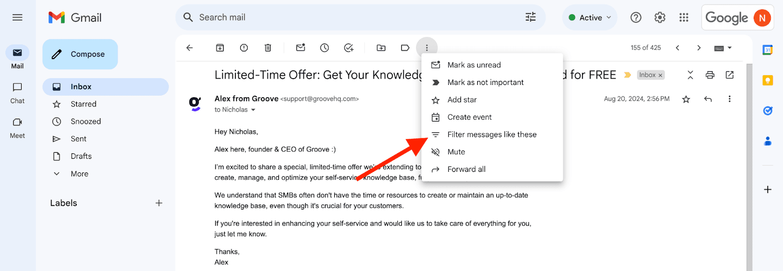 You can filter messages to send them to pre-existing labels you've created.