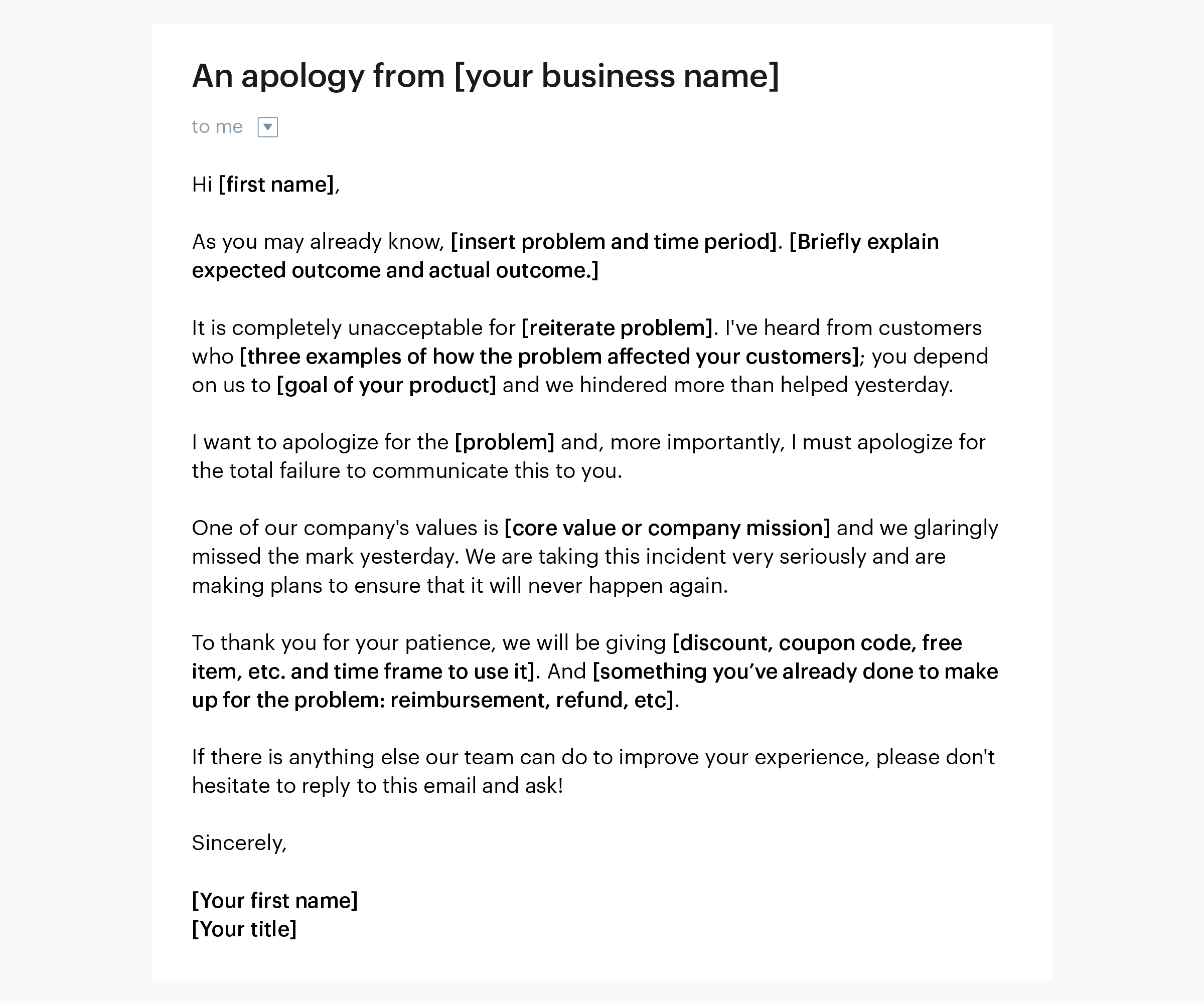 business apology email example