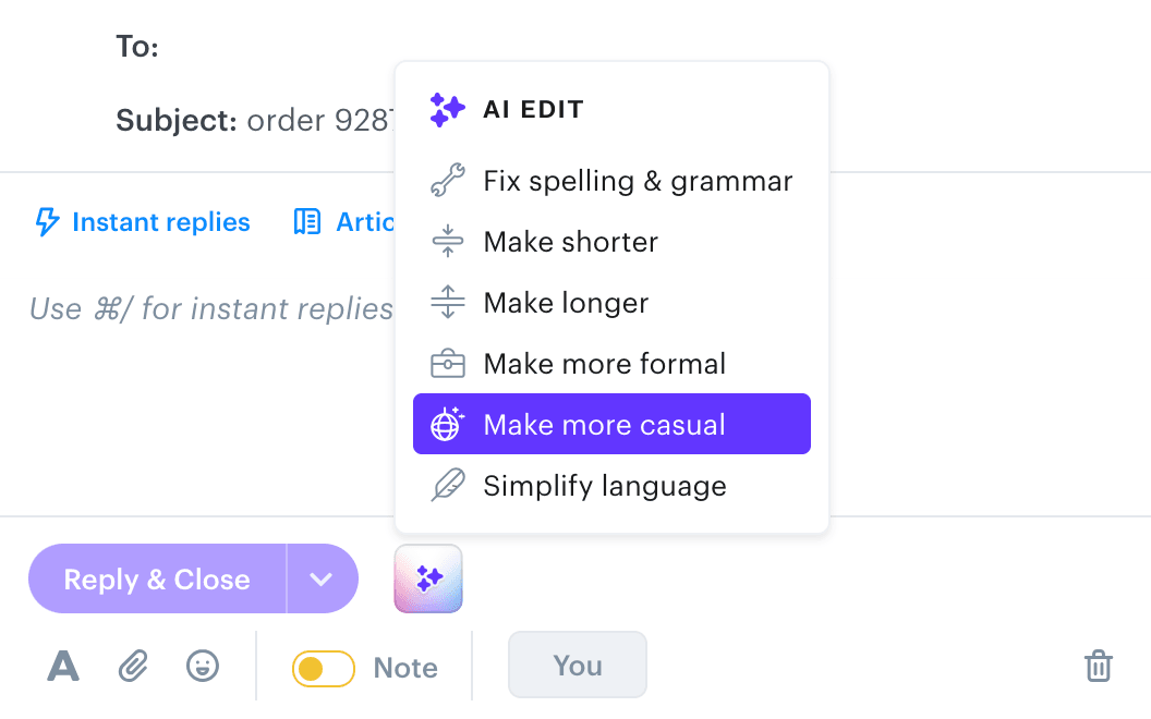Groove is an extremely clear, intuitive, and easy to use help desk solution for small businesses, with automation and AI tools for enhanced productivity.