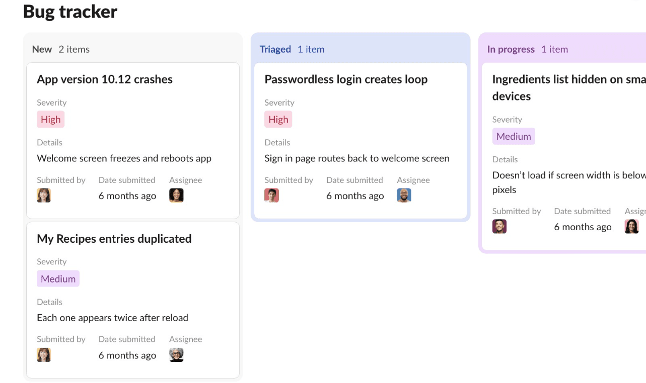Bug tracking is commonly done through communication tools like Slack, Trello, or Jira.