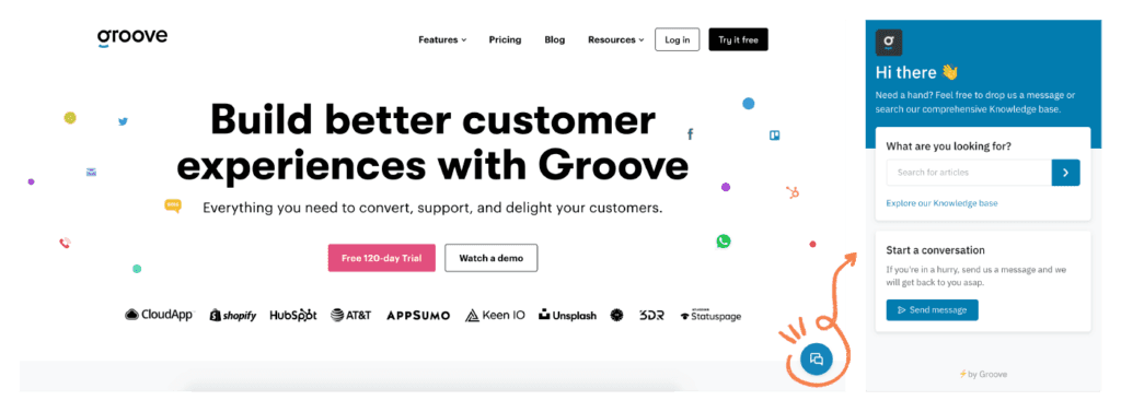 e-commerce customer service widget