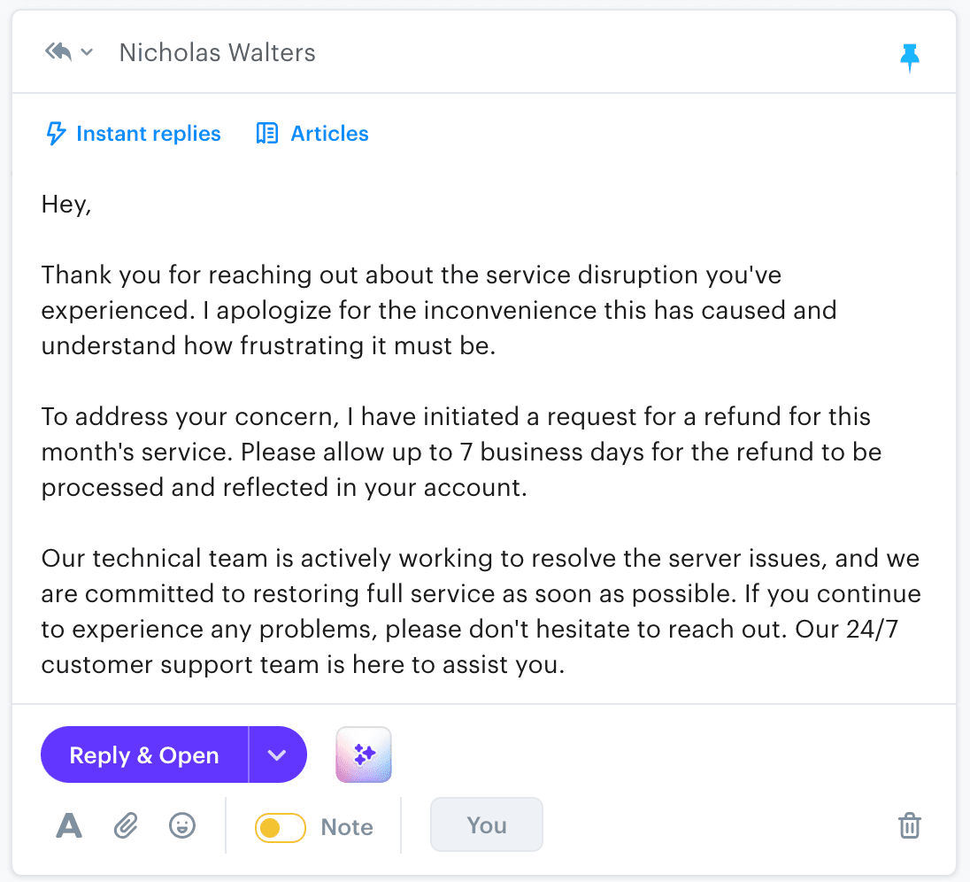 Leverage AI driven customer support to deliver a better experience that still feels human.