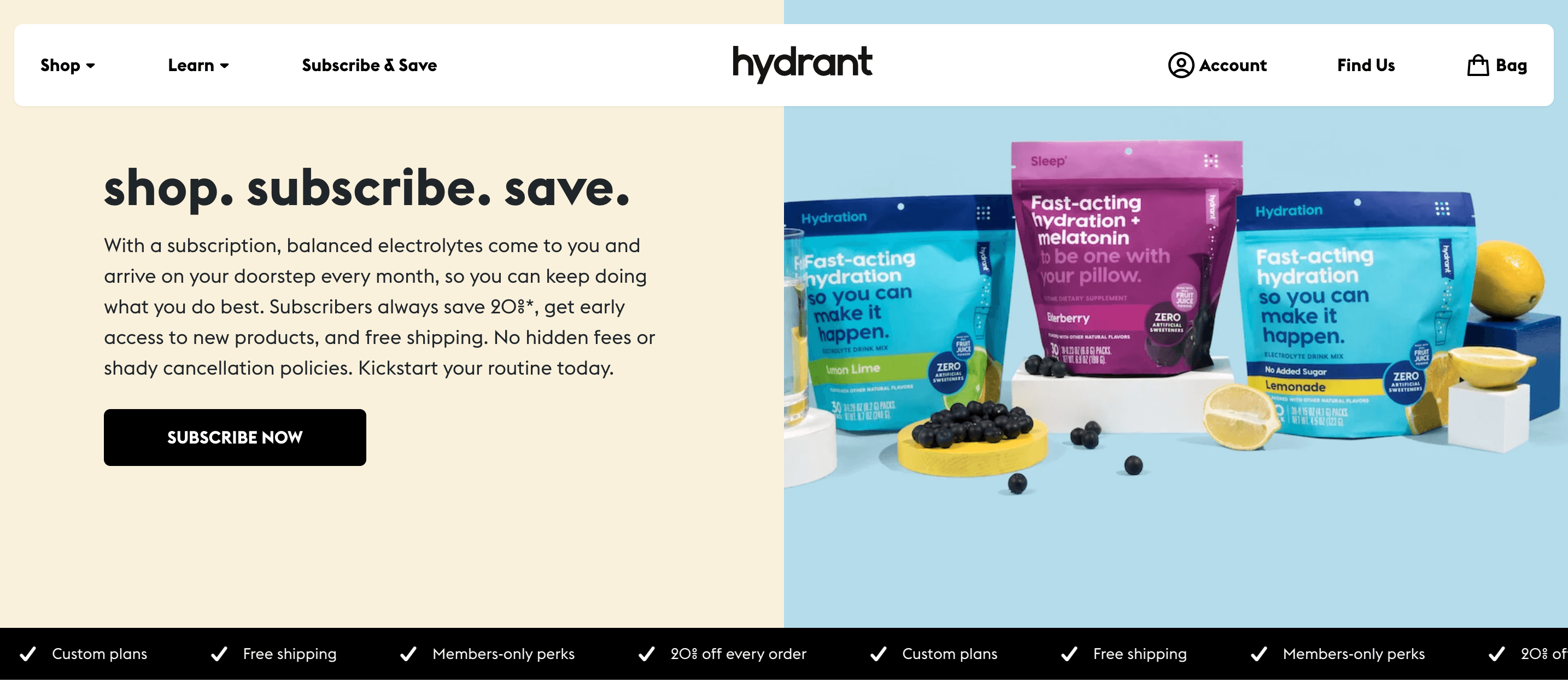 Hydrant, a brand that sells electrolyte drink mixes.