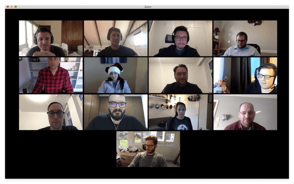 One of our team Zoom calls