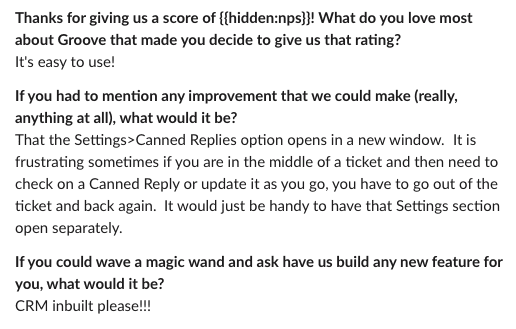 One of many insights generated from direct customer feedback.