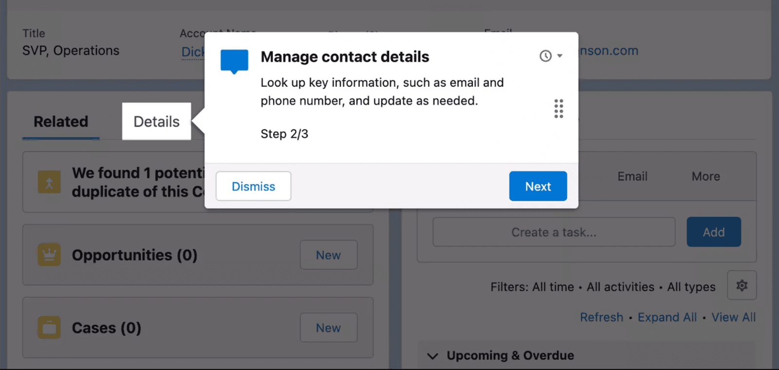 Salesforce and Groove both use in-app guidance to educate users on key features.