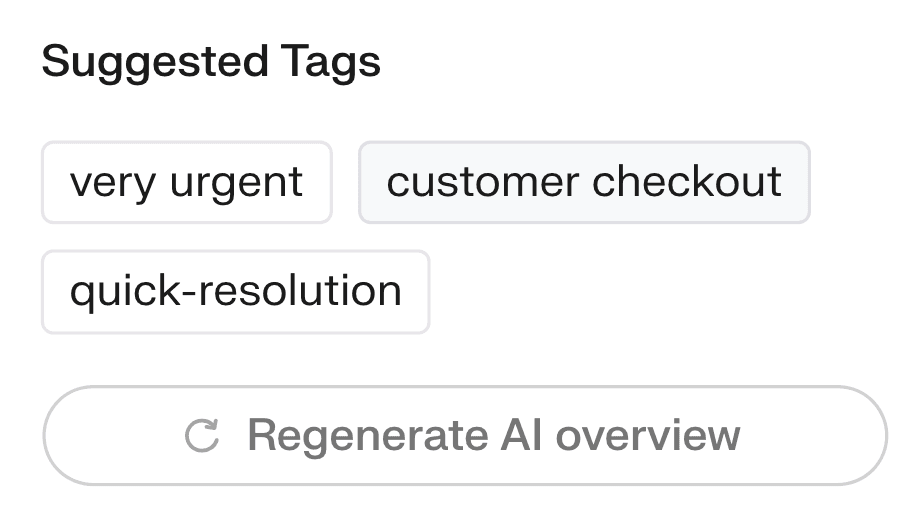 Groove's AI suggested tags can help you quickly apply tags to tickets to trigger automation rules for sorting.